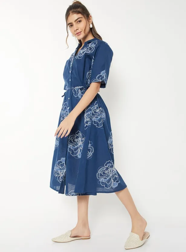 Women Embroidered Shirt Dresses